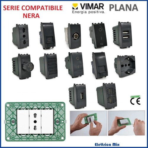 Vimar plana compatibile - vimar, nera